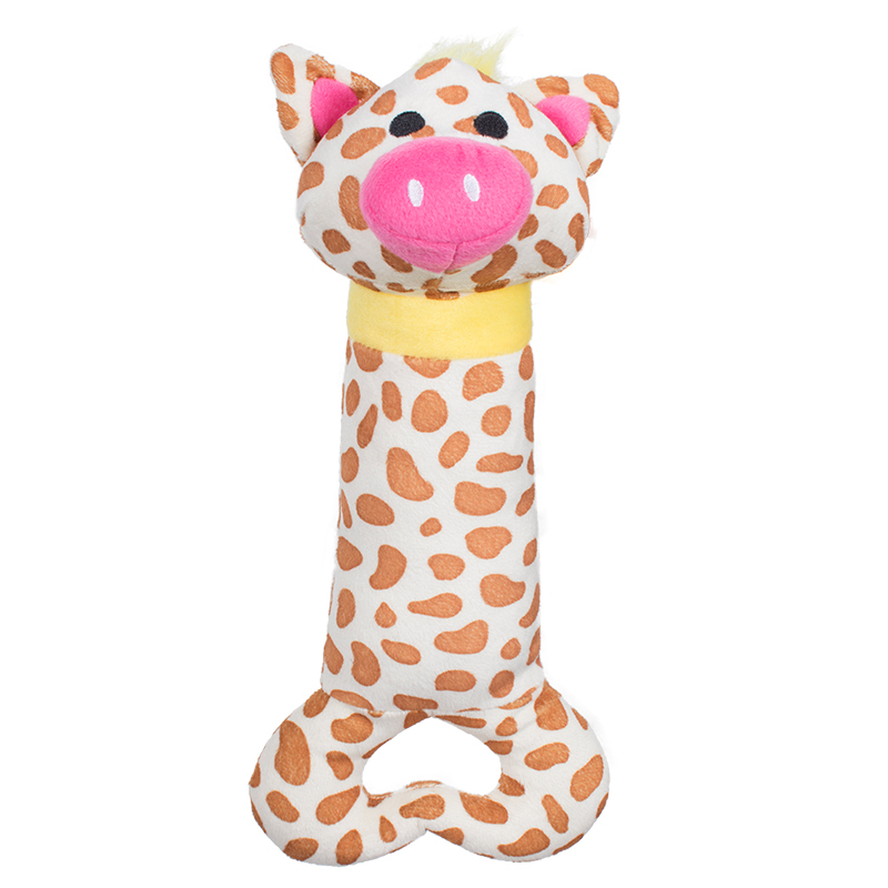Manufacturer wholesale stuffed squeaky chew cute pet dog short plush pig toys