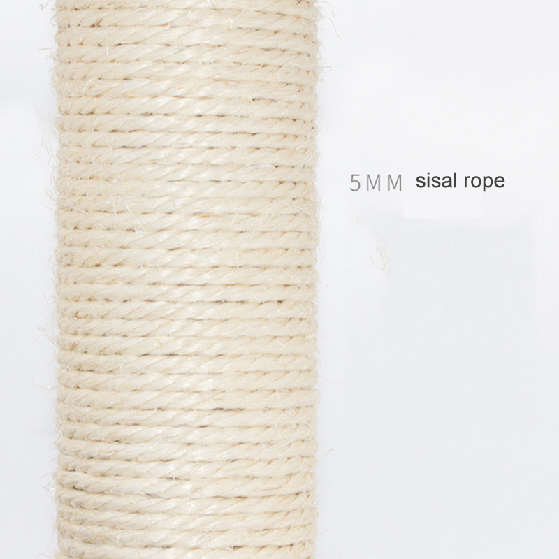 Manufacturer wholesale pink grey bite resistance sisal small cat scratcther with plush ball
