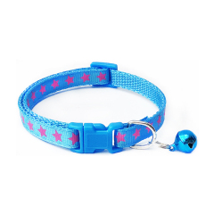 Manufacturer wholesale multi-colors star pattern cat collar with bell