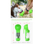 Manufacturer wholesale 3 in 1 portable functional dog water bottle food with poop bag storage