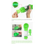 Manufacturer wholesale 3 in 1 portable functional dog water bottle food with poop bag storage