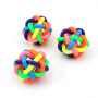 Wholesale Rainbow Color Dog Rubber Toys With Bell