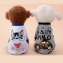 Manufacturer wholesale cotton printed multi-pattern soft pet dog tshirt vest