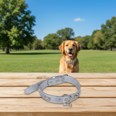Wholesale Custom Logo PU Leather Collar for Dogs