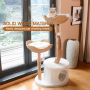 Manufacturer wholesale rattan weaving cat tree house solid wood