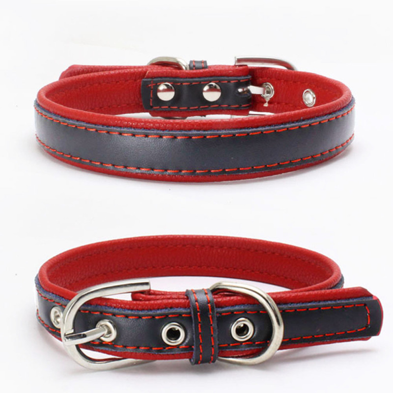 Manufacturer wholesale multi-color adjustable dog leather collar