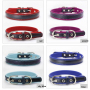 Manufacturer wholesale multi-color adjustable dog leather collar