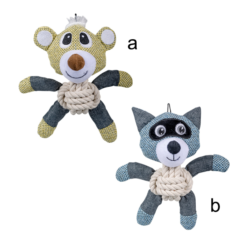 Manufacturer wholesale custom logo squeaky chew cute design dog plush stuffed toy