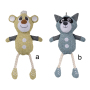 Manufacturer wholesale custom logo squeaky chew cute design dog plush stuffed toy