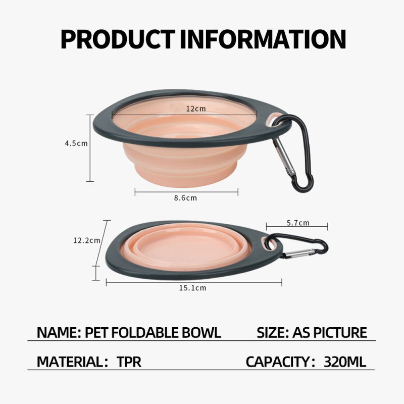 Wholesale Custom Logo Portable Collapsible Pet Dog Bowl