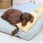 Manufacturer wholesale plaid detachable dog bed with pillow
