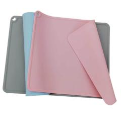 Manufacturer wholesale silicone blue pink grey love shape dog pet feeding mat