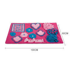 Manufacturer wholesale foldable pink dog snuffle training feed mat