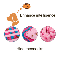 Manufacturer wholesale foldable pink dog snuffle training feed mat