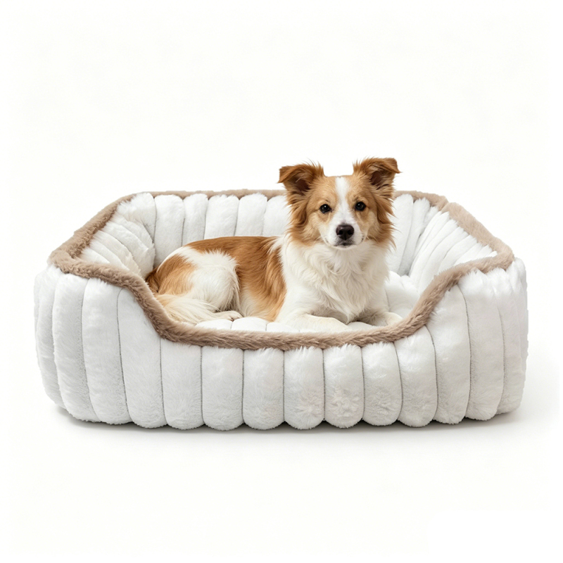 Manufacturer Wholesale Custom Logo Plush Comfortable Cat Dog Bed Luxury