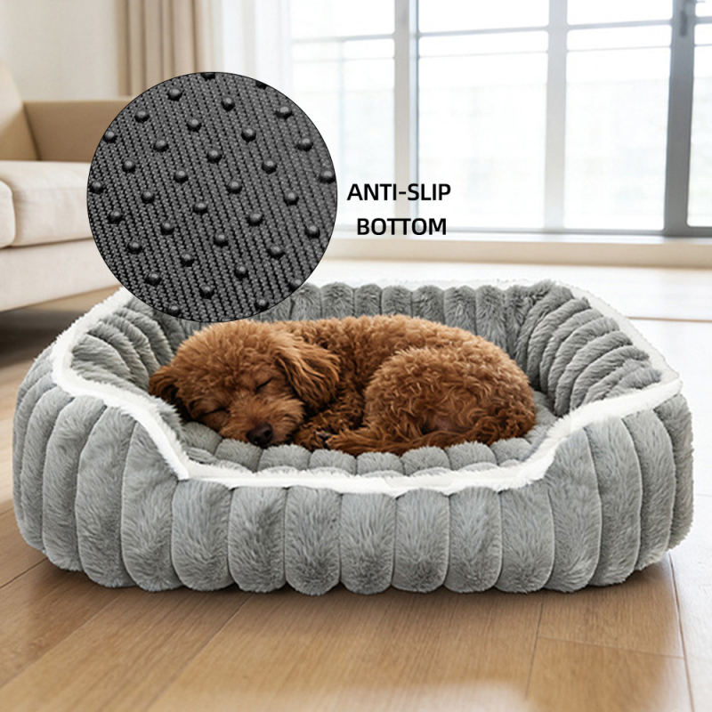 Manufacturer Wholesale Custom Logo Plush Comfortable Cat Dog Bed Luxury