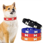 Wholesale Multi-colors Adjustable PU Dog Leather Collar