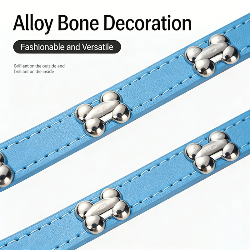 Wholesale Multi-colors Adjustable PU Dog Leather Collar
