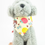 Manufacturer wholesale custom logo design pattern cotton pet accessory bandana for dog