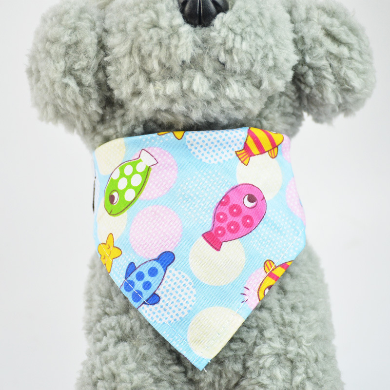 Manufacturer wholesale custom logo design pattern cotton pet accessory bandana for dog