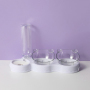 Manufacturer wholesale plastic portable dog two bowls with water bottle