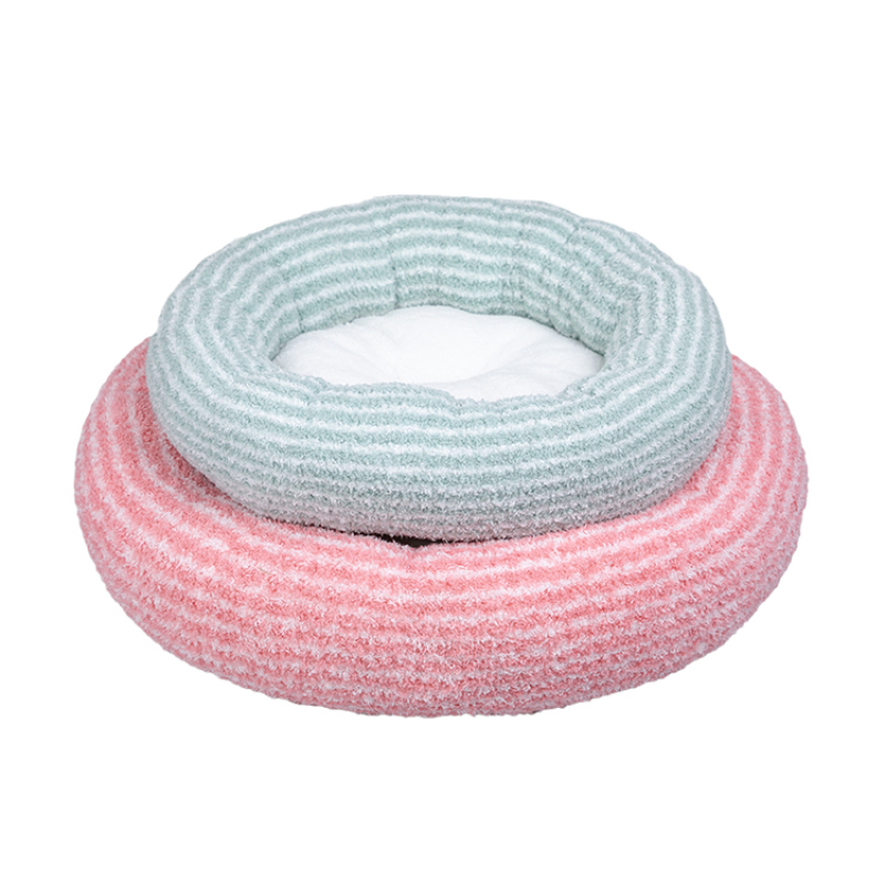 Manufacturer Wholesale Custom Logo Round Warm Cat Dog Bed Pet Product