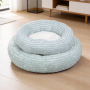 Manufacturer Wholesale Custom Logo Round Warm Cat Dog Bed Pet Product