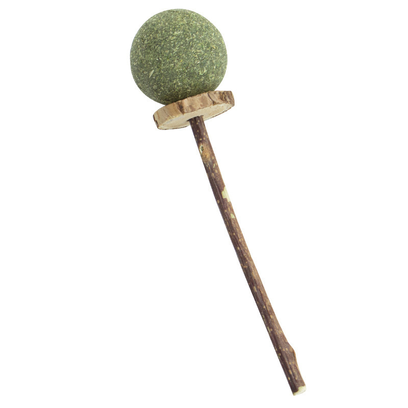 Wholesale  Wood Catnip Ball Cat Stick Toy