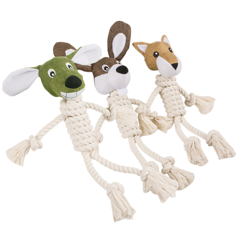 pet supplier chew product plush dog toy rope