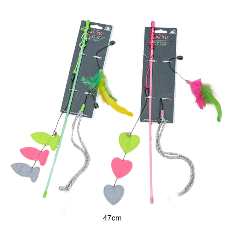 Manufacturer wholesale feather tail cat teasing pole toys
