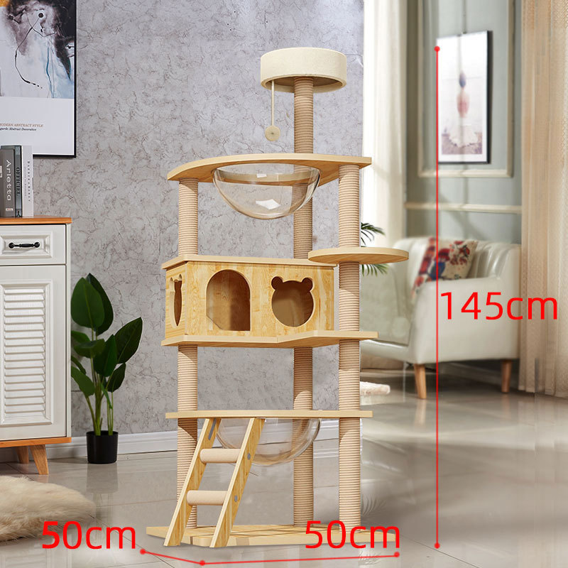 Manufacturer Wholesale Pet Product Wood Large Stair Design Condo Cat Tree Tower