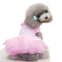 Manufacturer wholesale pink purple cotton small medium large hand made pet clothes dog dress