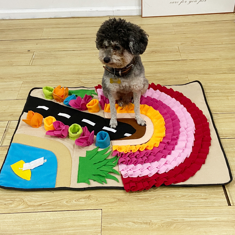 Manufacturer wholesale multi-design foldable dog snuffle feed mat