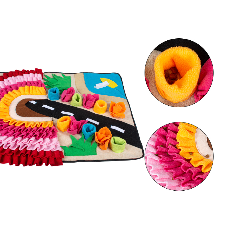 Manufacturer wholesale multi-design foldable dog snuffle feed mat