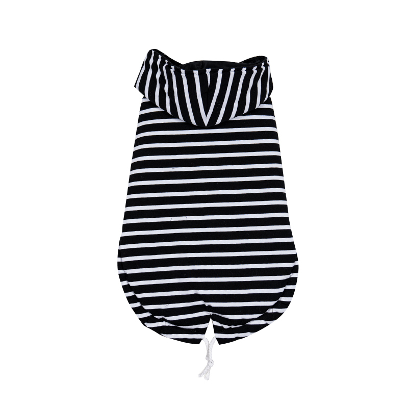 Manufacturer wholesale breathable black white dog stripe hoodie