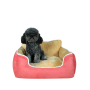 Manufacturer wholesale soft luxury suede short plush pet dog sofa bed