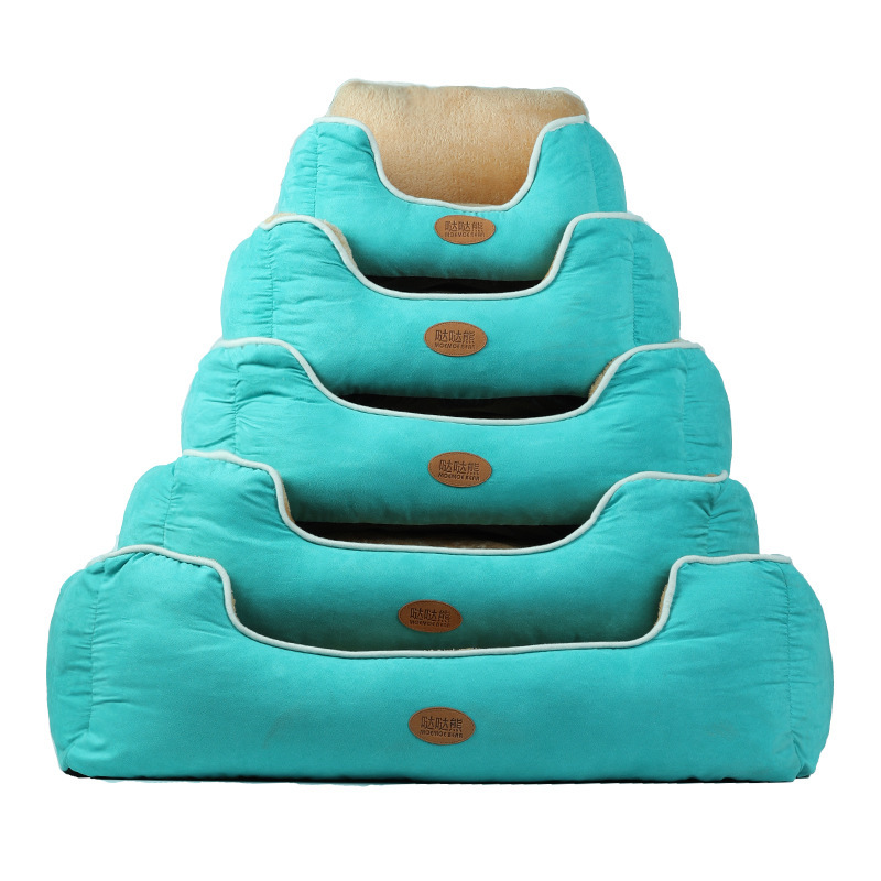 Manufacturer wholesale soft luxury suede short plush pet dog sofa bed