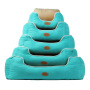 Manufacturer wholesale soft luxury suede short plush pet dog sofa bed