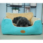 Manufacturer wholesale soft luxury suede short plush pet dog sofa bed