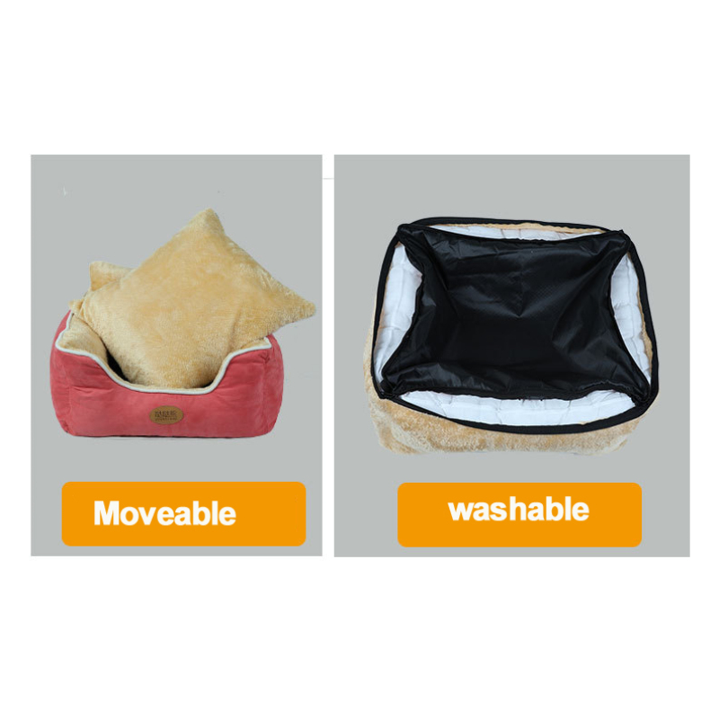 Manufacturer wholesale soft luxury suede short plush pet dog sofa bed