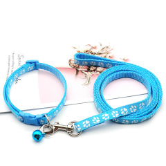 Manufacturer wholesale multi-colors nylon adjustable dog collar and leash set
