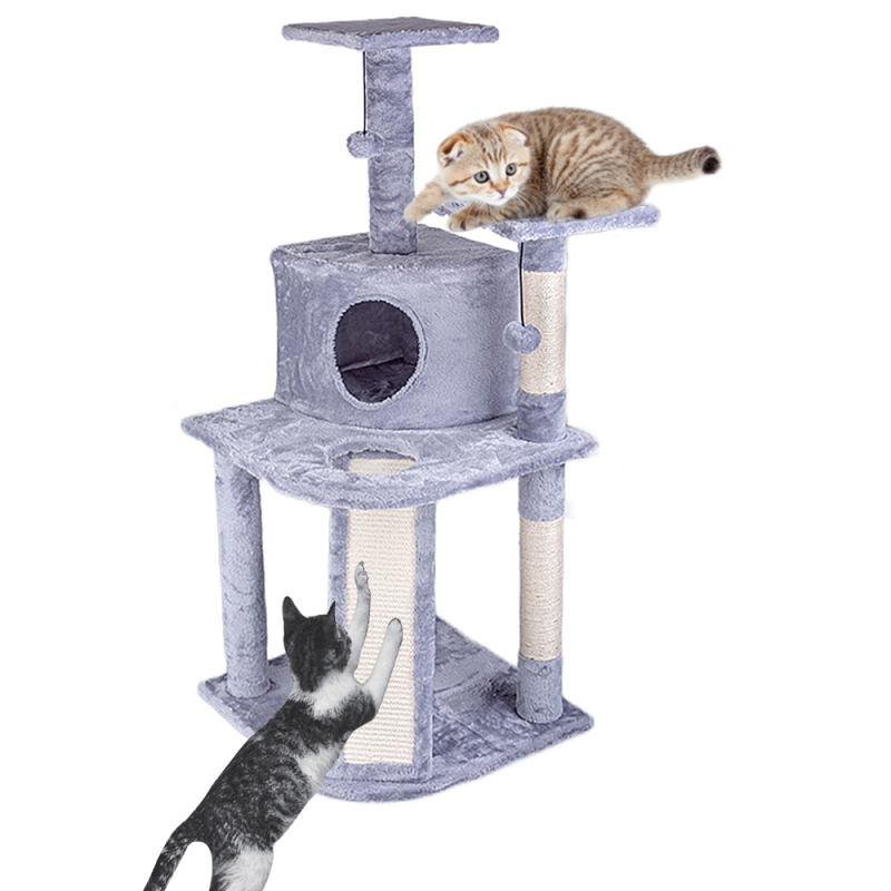 Manufacturer Wholesale Sisal Short Plush Cat Tree Scratcher