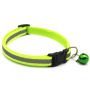 Manufacturer wholesale multi-colors adjustable nylon reflective collar with bell for cat dog use