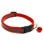 Manufacturer wholesale multi-colors adjustable nylon reflective collar with bell for cat dog use