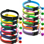 Manufacturer wholesale multi-colors adjustable nylon reflective collar with bell for cat dog use