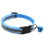 Manufacturer wholesale multi-colors adjustable nylon reflective collar with bell for cat dog use