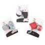 Manufacturer wholesale three pattern black blue red plush fish ball cat toys set