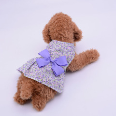 Manufacturer wholesale blue pink purple hand made dog floral dress