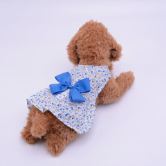 Manufacturer wholesale blue pink purple hand made dog floral dress