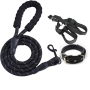 Manufacturer wholesale reflective wire nylon dog rope leash collar harness set